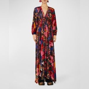 Farm Rio Snake Garden Floral Maxi Dress New without tag